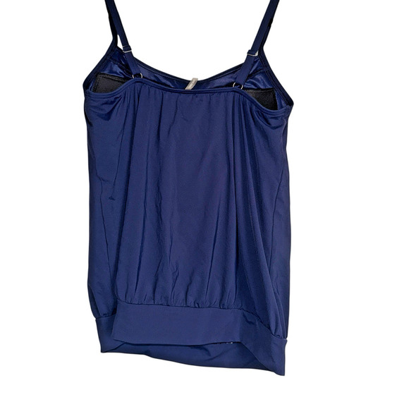 Lands End Sz 10 Blosun Tankini Top Slimming Beach Pool Modest Preppy - Picture 9 of 10